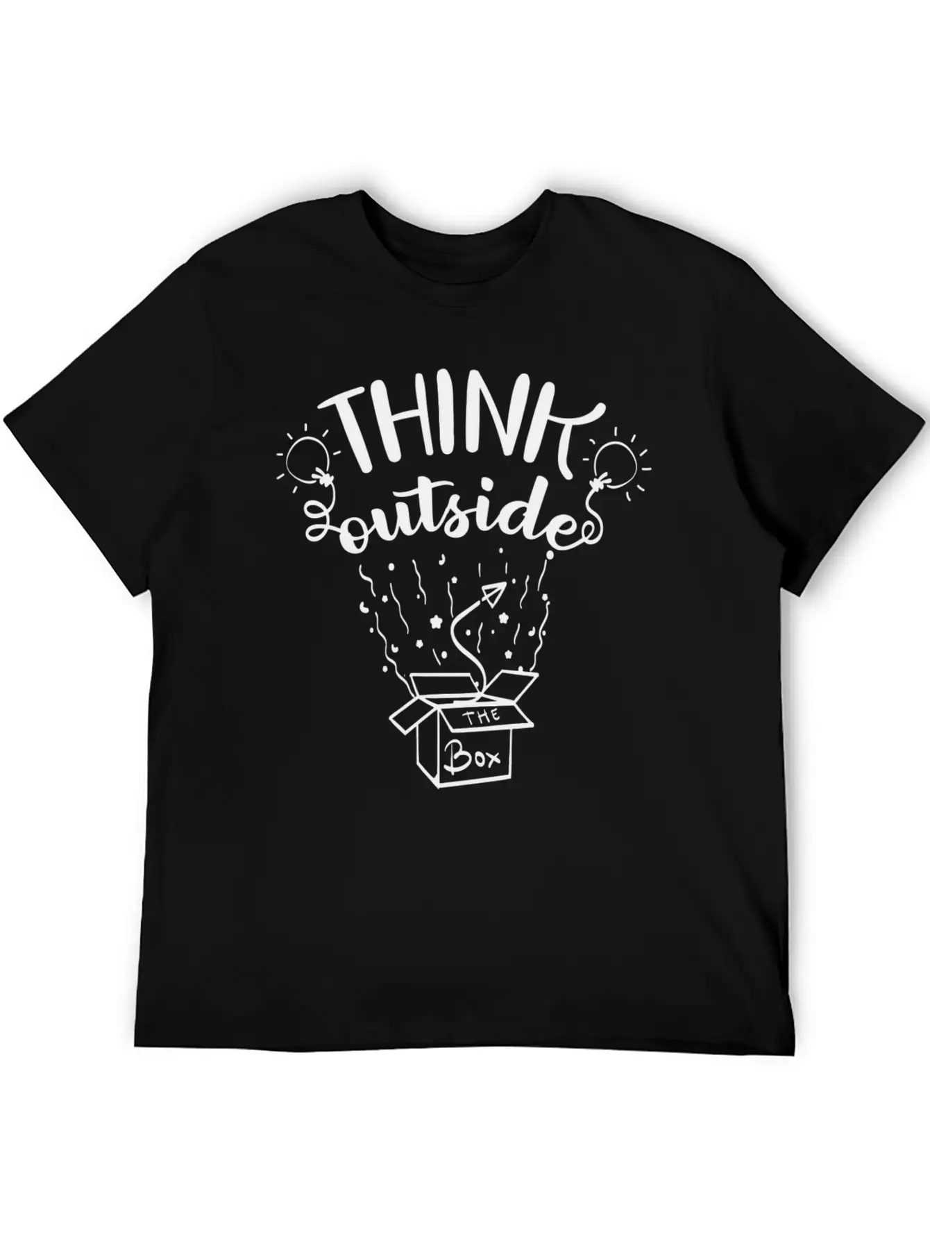 Quote Art Think Outside Unisex Casual T-Shirt – Clean Design For Daily Comfort