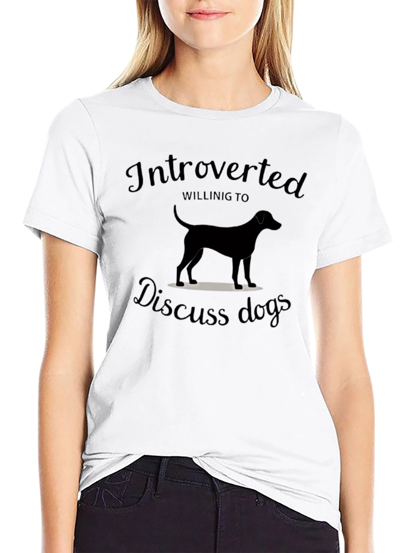 Introverted Willing to Discuss Dogs T-Shirt