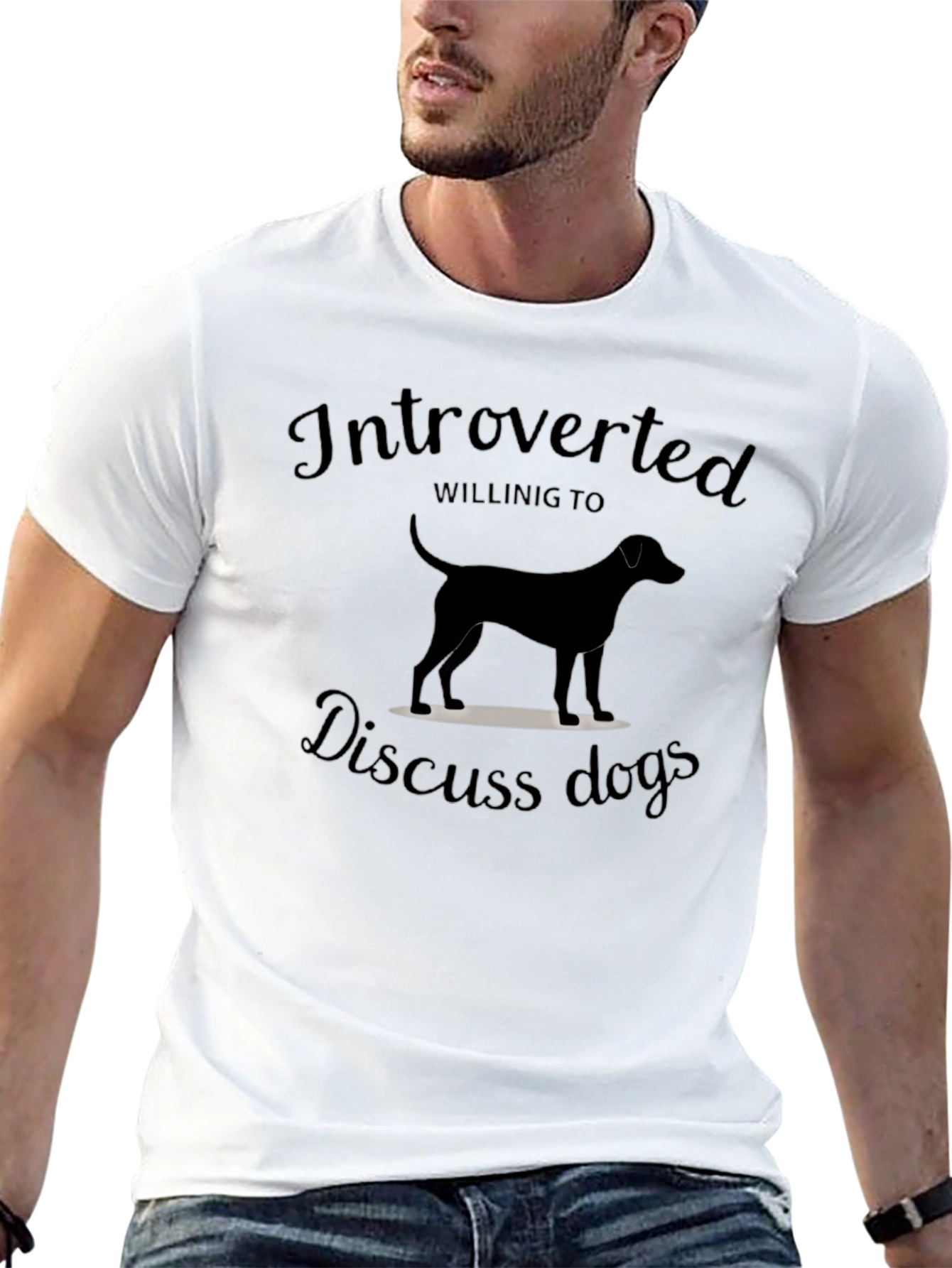 Introverted Willing to Discuss Dogs T-Shirt