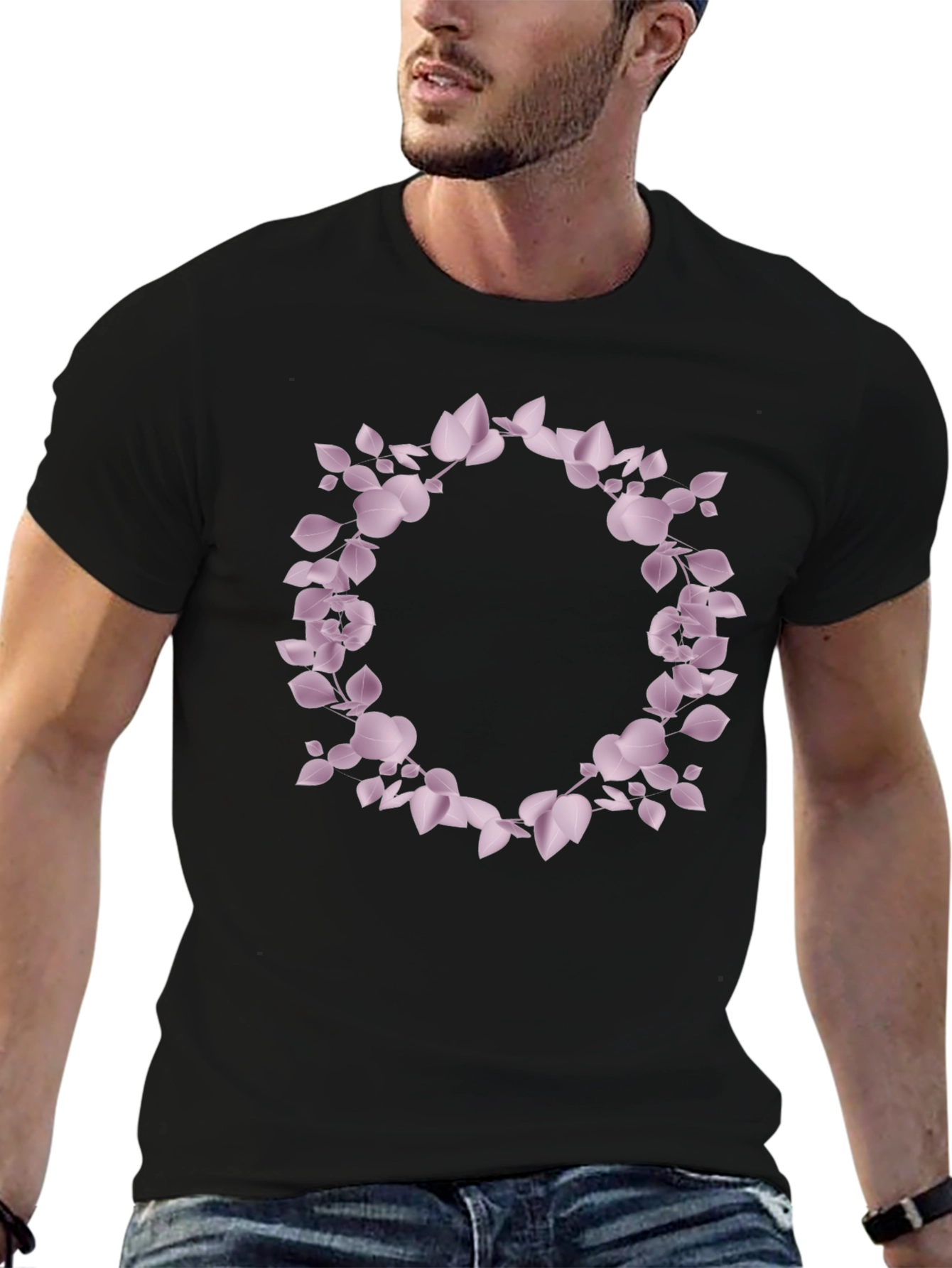 Elegant Floral Wreath T-Shirt