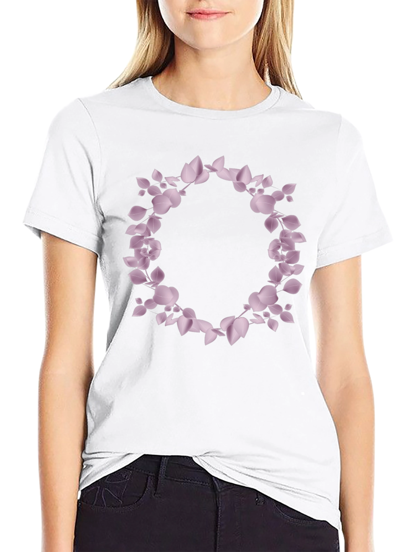 Elegant Floral Wreath T-Shirt