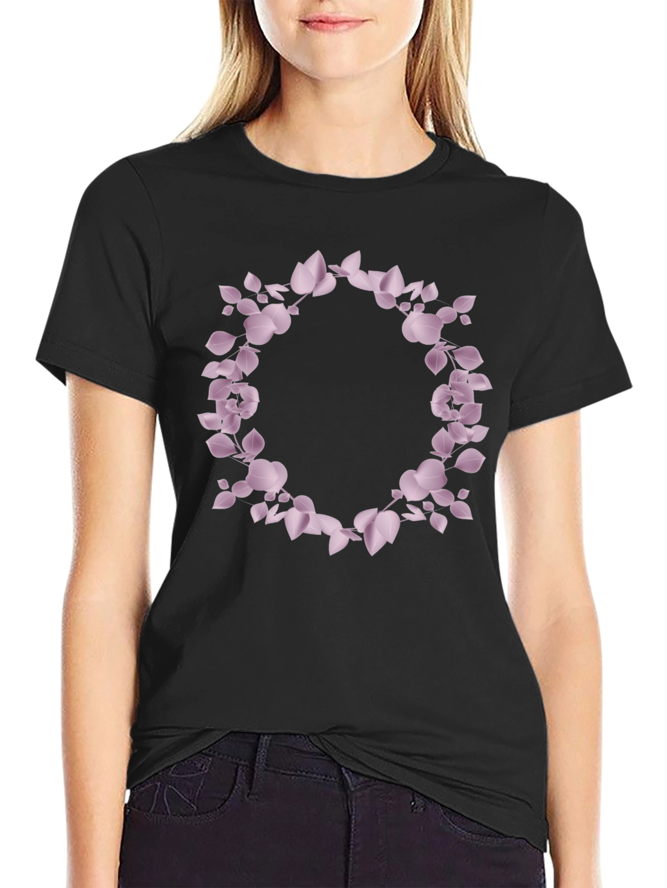 Elegant Floral Wreath T-Shirt