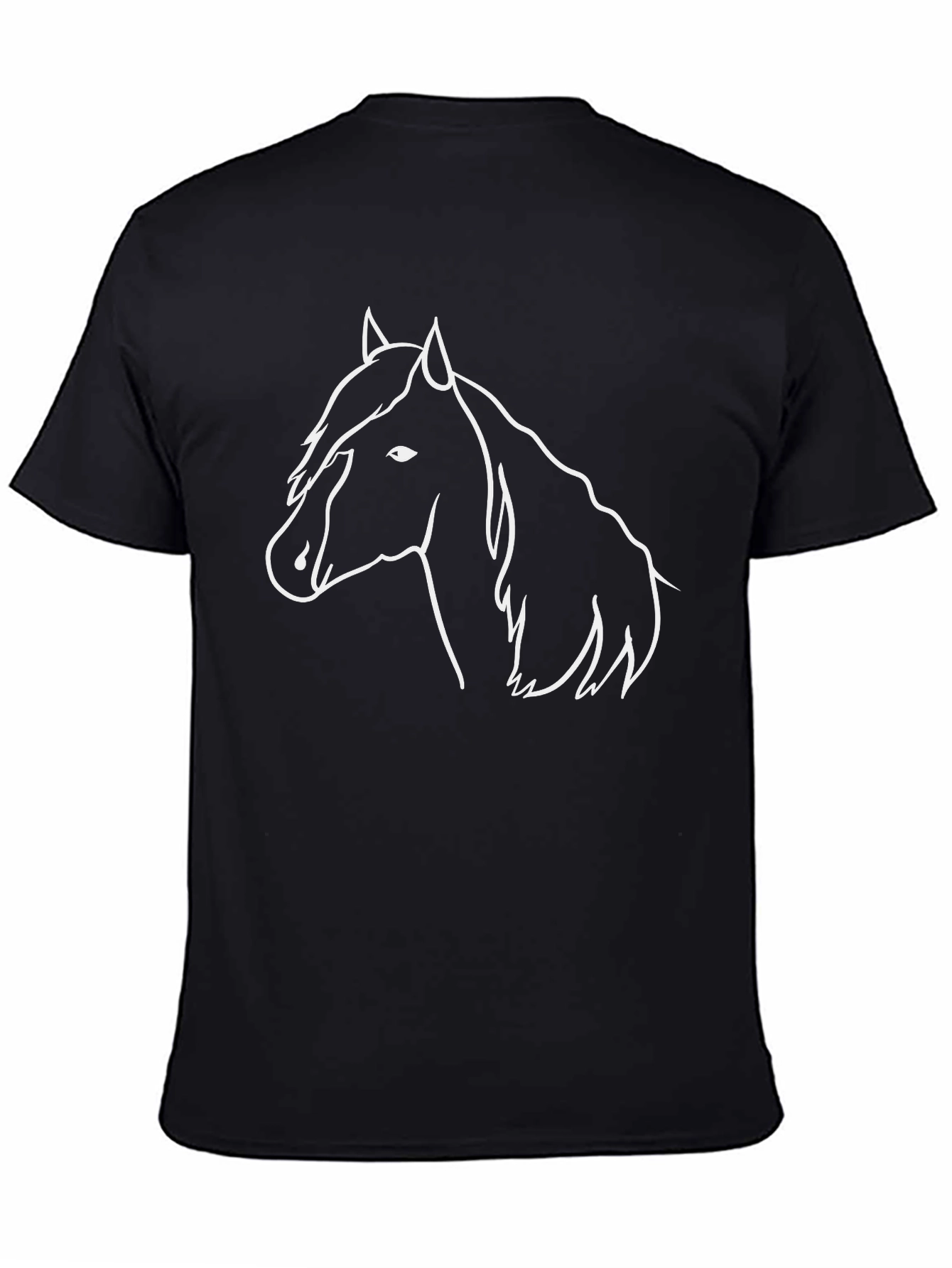Black Horse Graphic Tee - Stylish Unisex T-Shirt