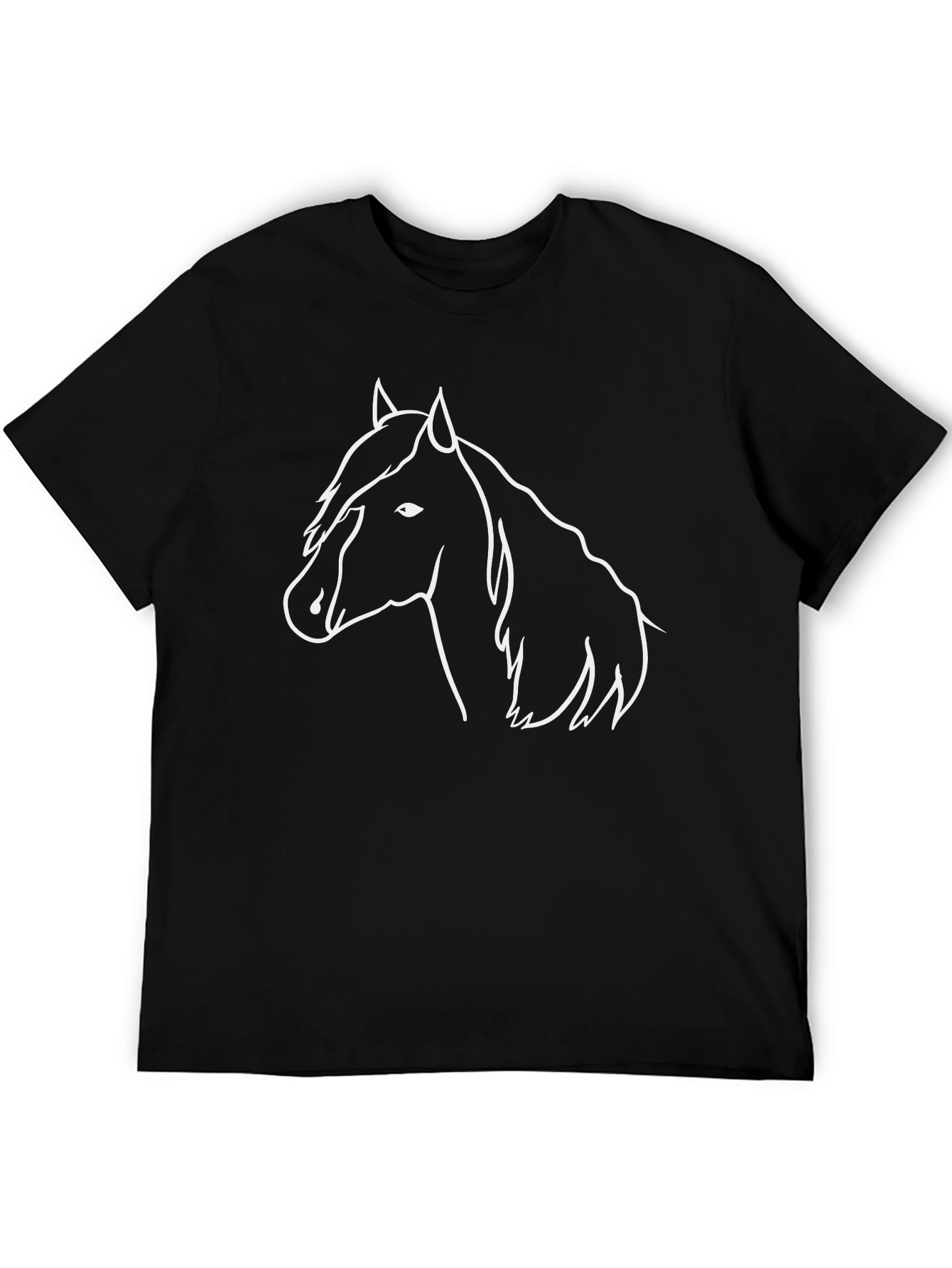 Black Horse Graphic Tee - Stylish Unisex T-Shirt