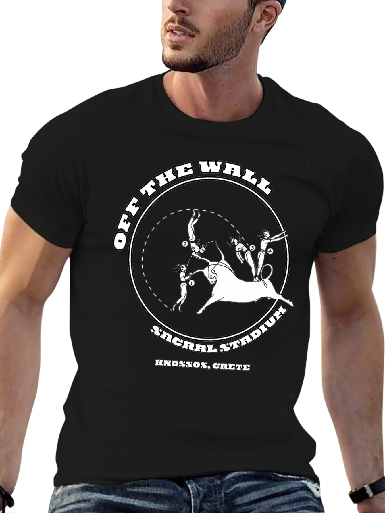 Off The Wall Sacral Stadium Bull Jump T-Shirt