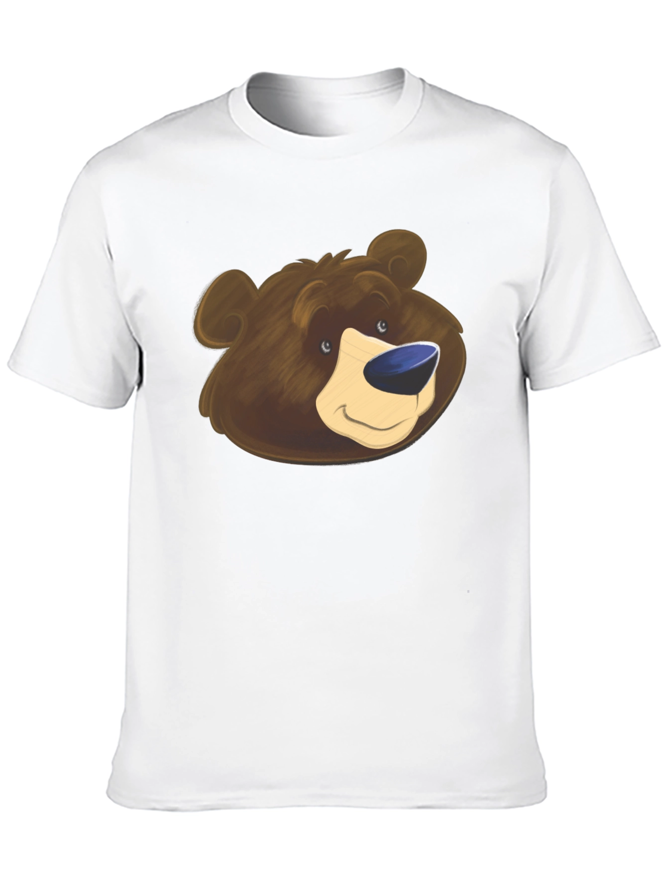 Bear Graphic Black T-Shirt - Cartoon Animal Tee