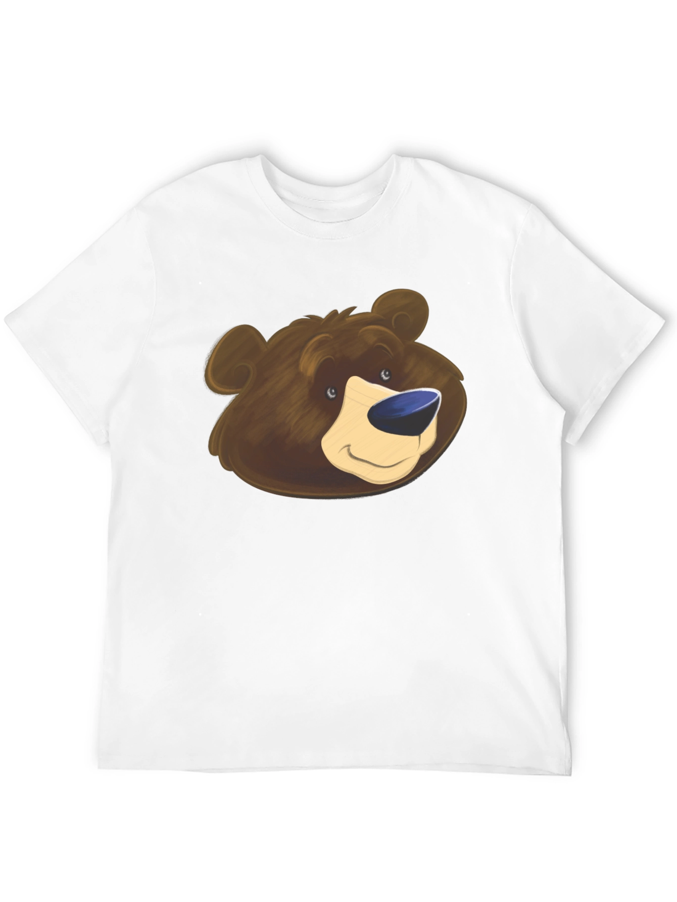 Bear Graphic Black T-Shirt - Cartoon Animal Tee