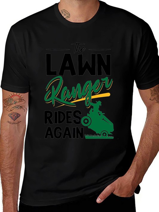 Lawn Ranger Rides Again Black Graphic Tee