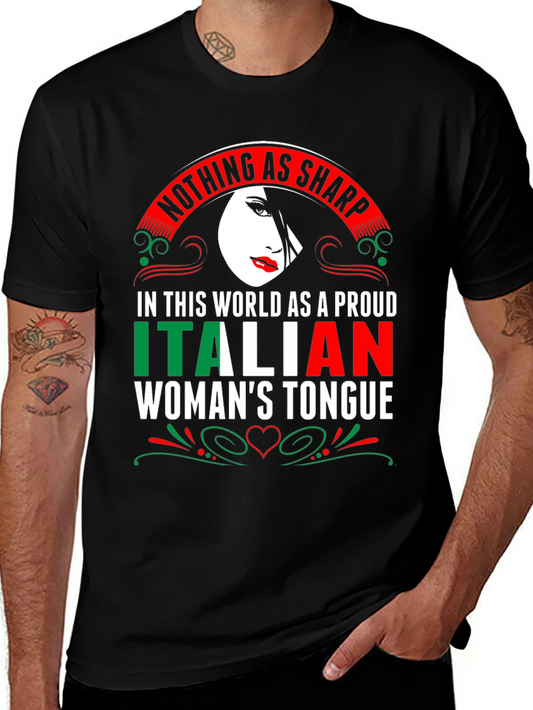 Italian Womans Tongue T-Shirt - Sharp Pride