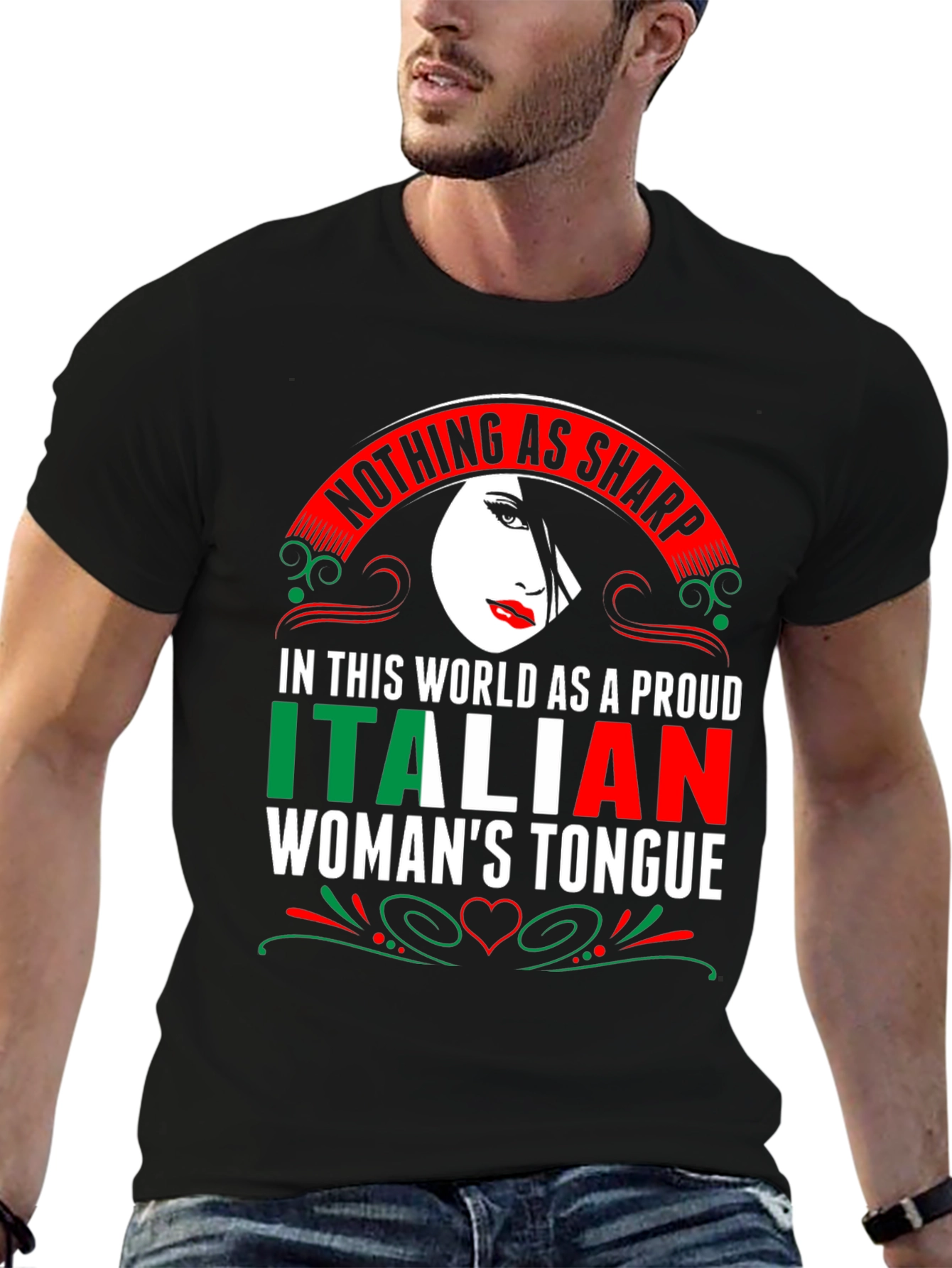 Italian Womans Tongue T-Shirt - Sharp Pride