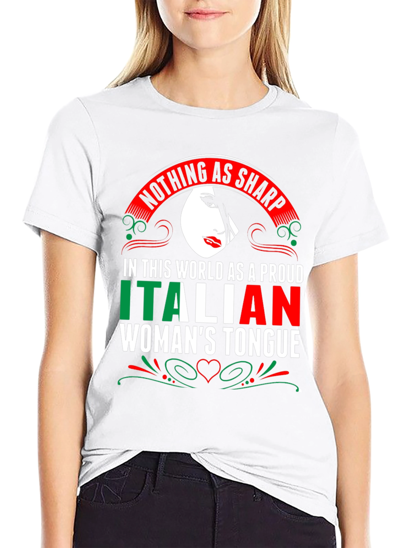 Italian Womans Tongue T-Shirt - Sharp Pride