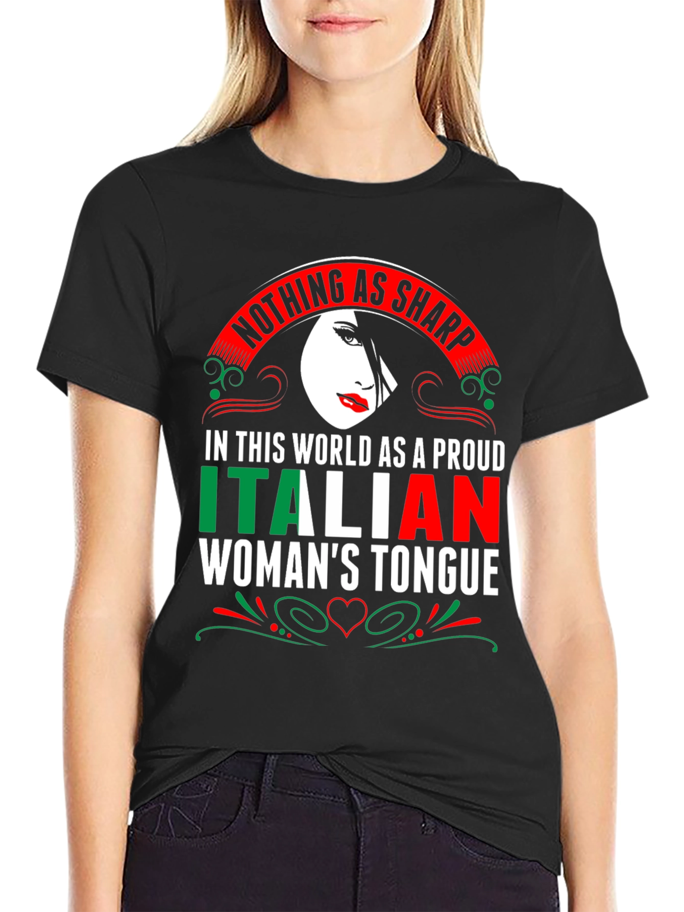 Italian Womans Tongue T-Shirt - Sharp Pride