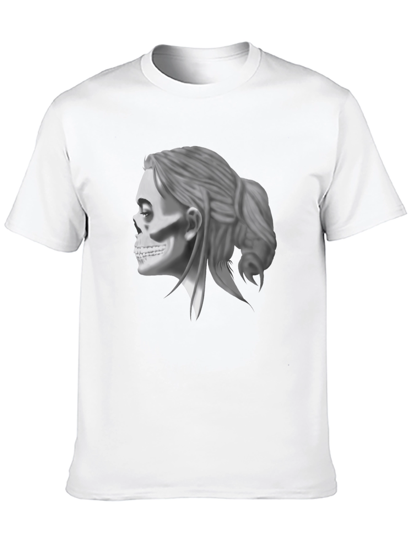 Skull Woman Graphic Tee - Cool Casual Style