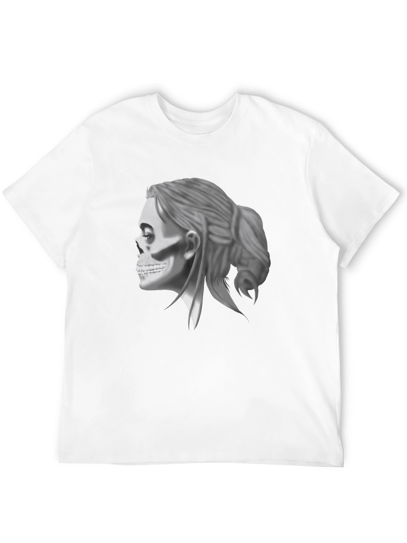 Skull Woman Graphic Tee - Cool Casual Style