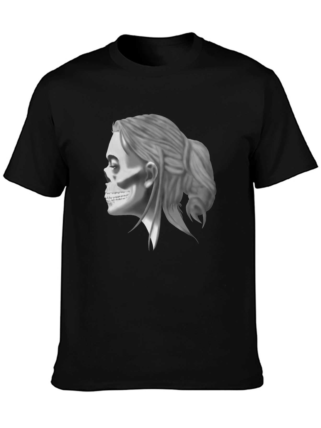 Skull Woman Graphic Tee - Cool Casual Style