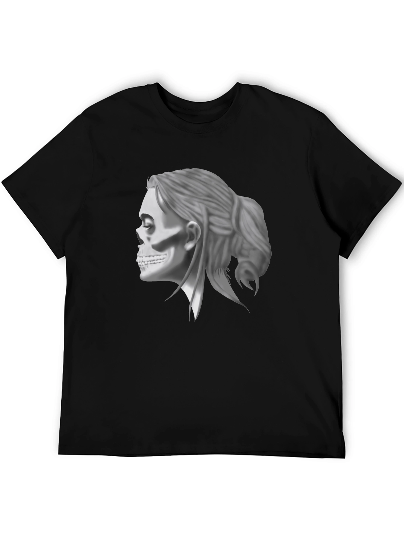 Skull Woman Graphic Tee - Cool Casual Style