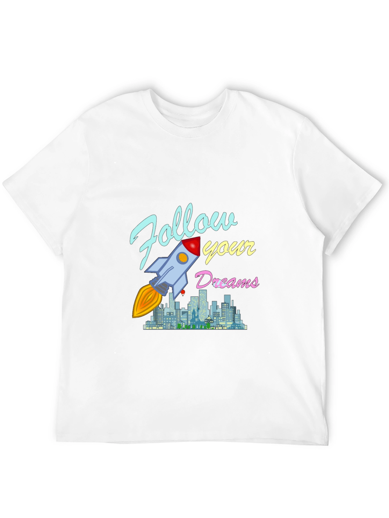 Follow Your Dreams Rocket Graphic T-Shirt
