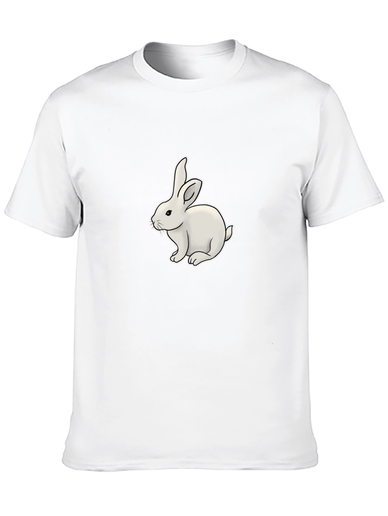 Bunny Graphic Tee - Black Cotton T-Shirt