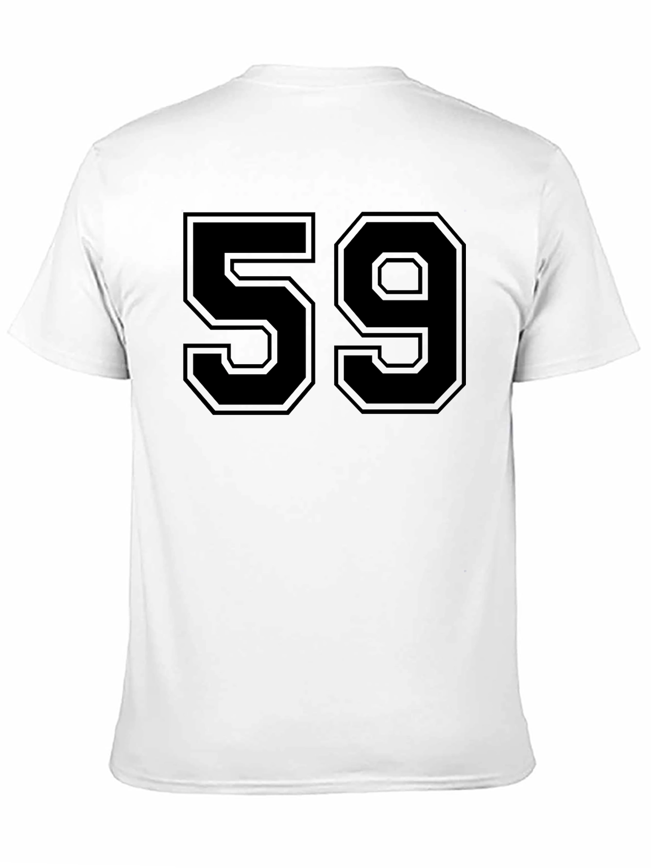 Mens Black Number 59 Graphic T-Shirt