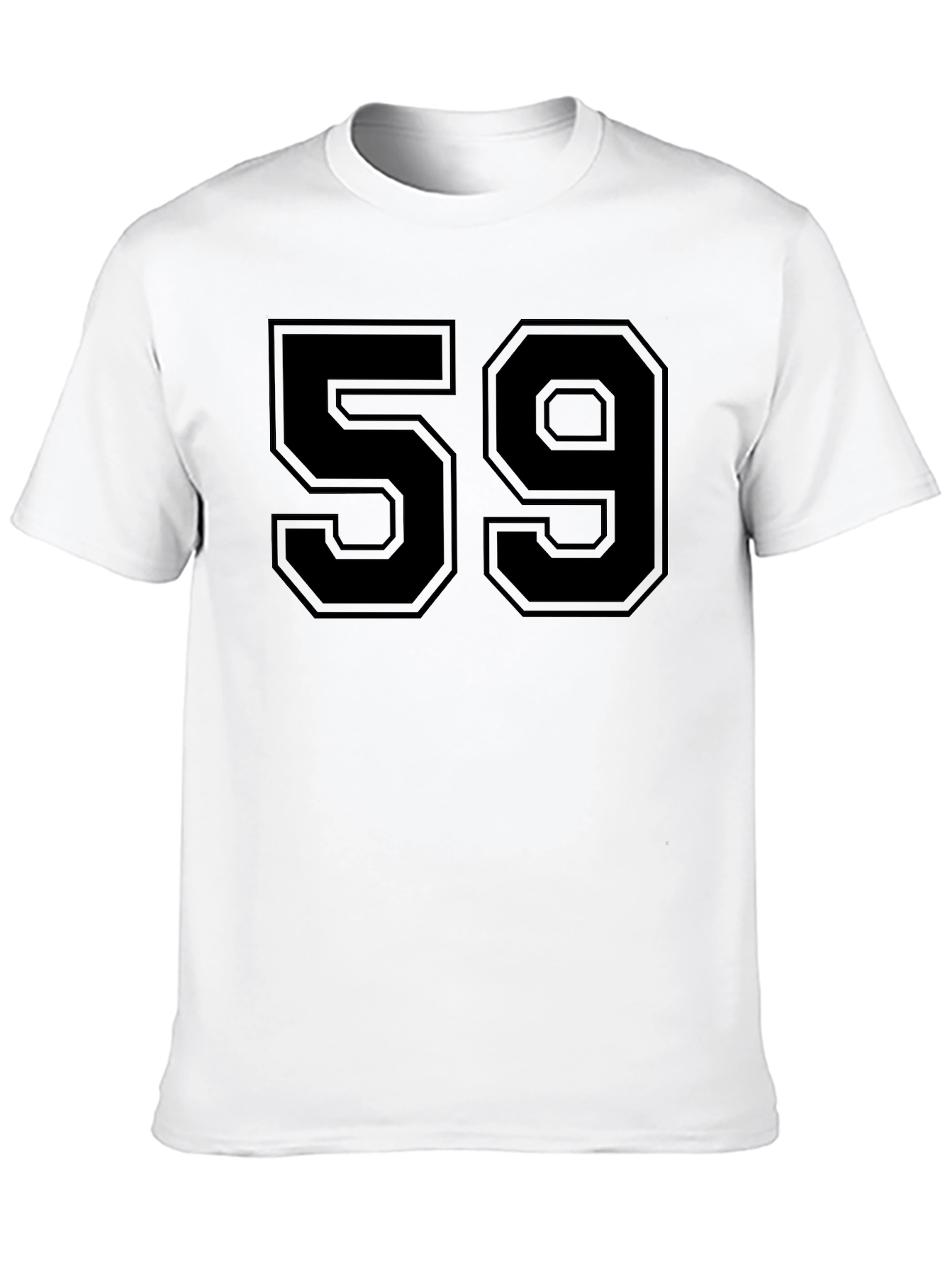 Mens Black Number 59 Graphic T-Shirt