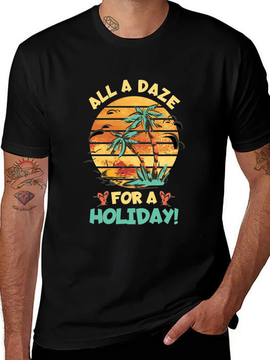 All A Daze For A Holiday Black Graphic Tee