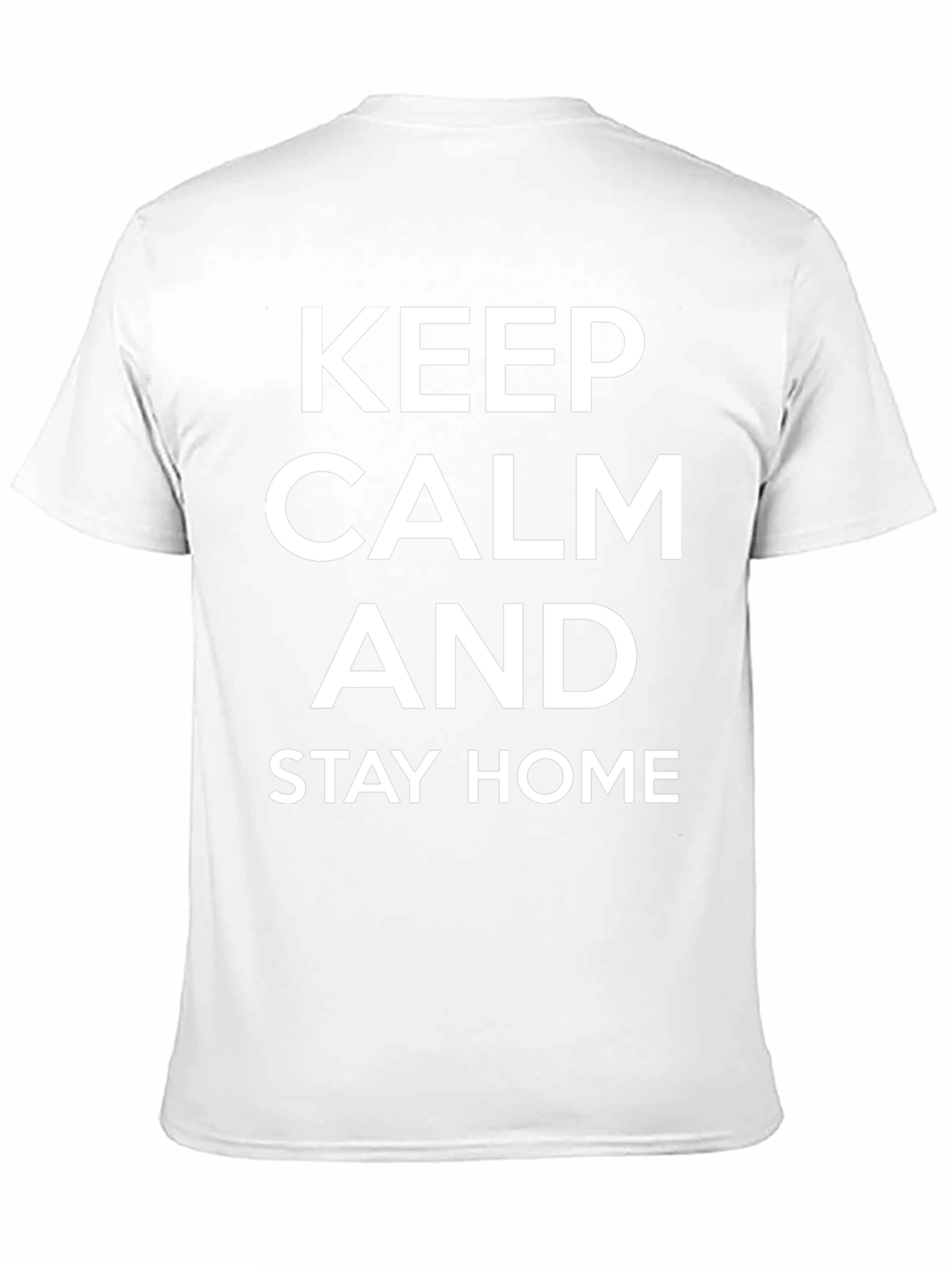 Keep Calm and Stay Home Black Graphic Tee