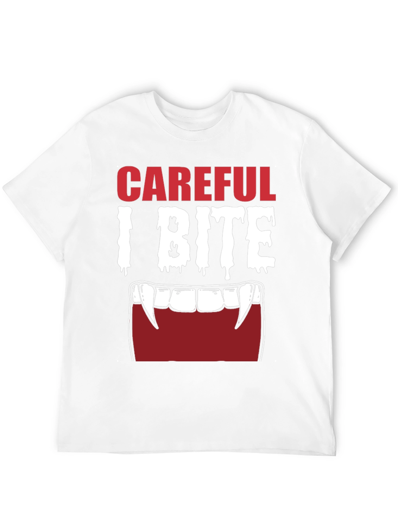 Careful I Bite Vampire Graphic T-Shirt