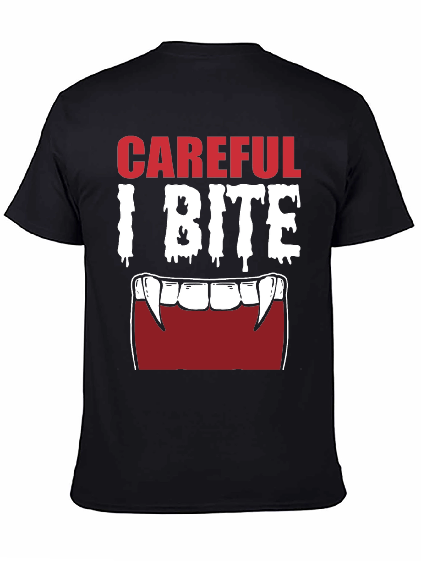 Careful I Bite Vampire Graphic T-Shirt