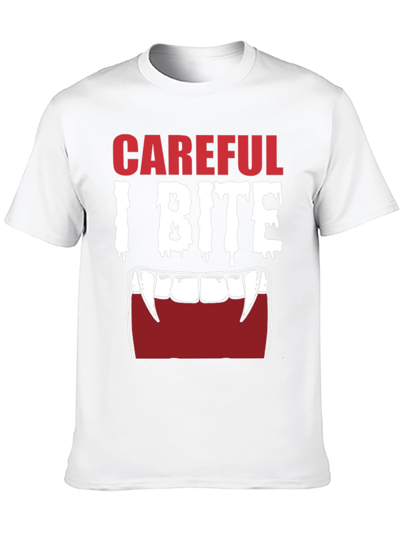 Careful I Bite Vampire Graphic T-Shirt