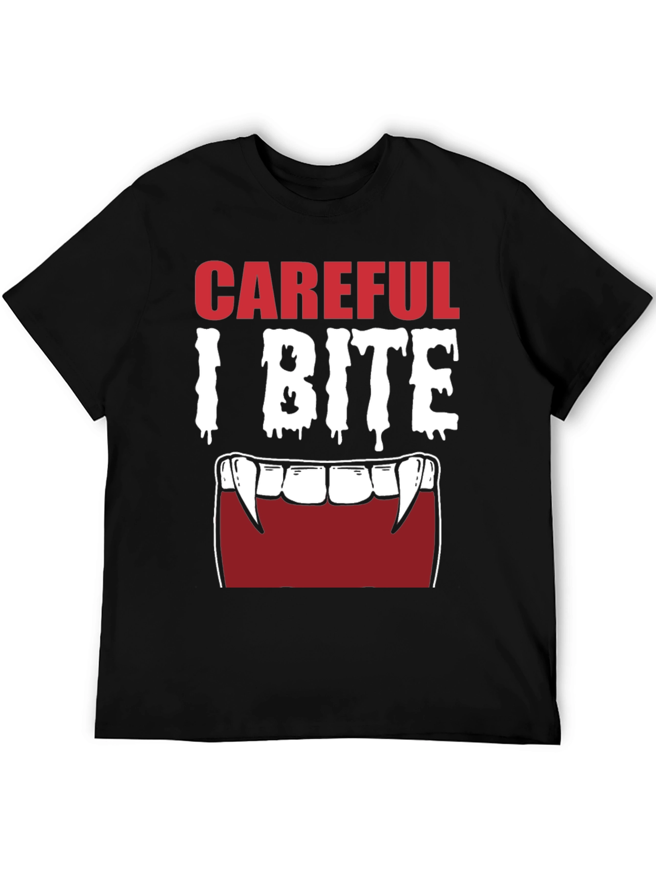 Careful I Bite Vampire Graphic T-Shirt