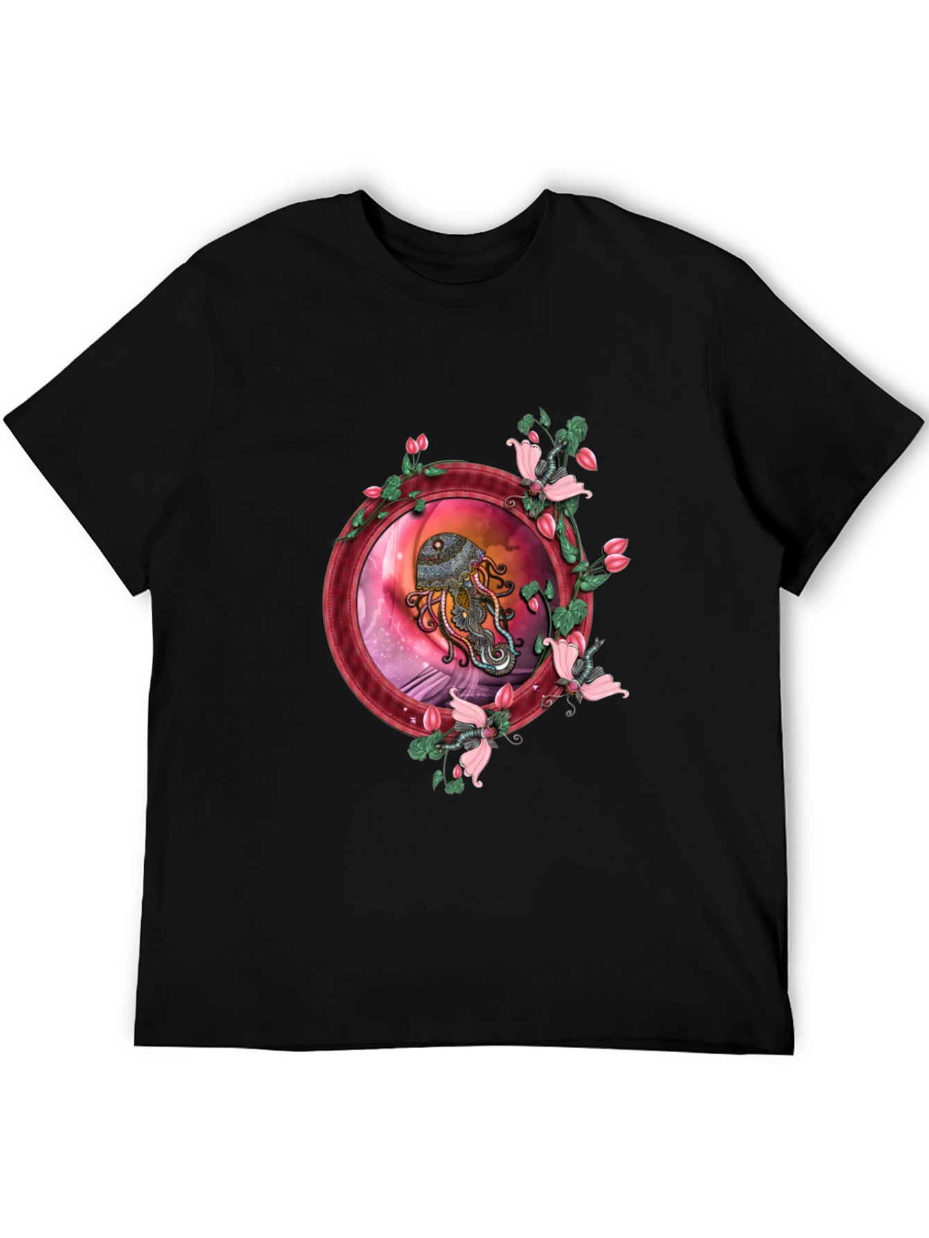 Octopus Floral Graphic Tee - Unique Design