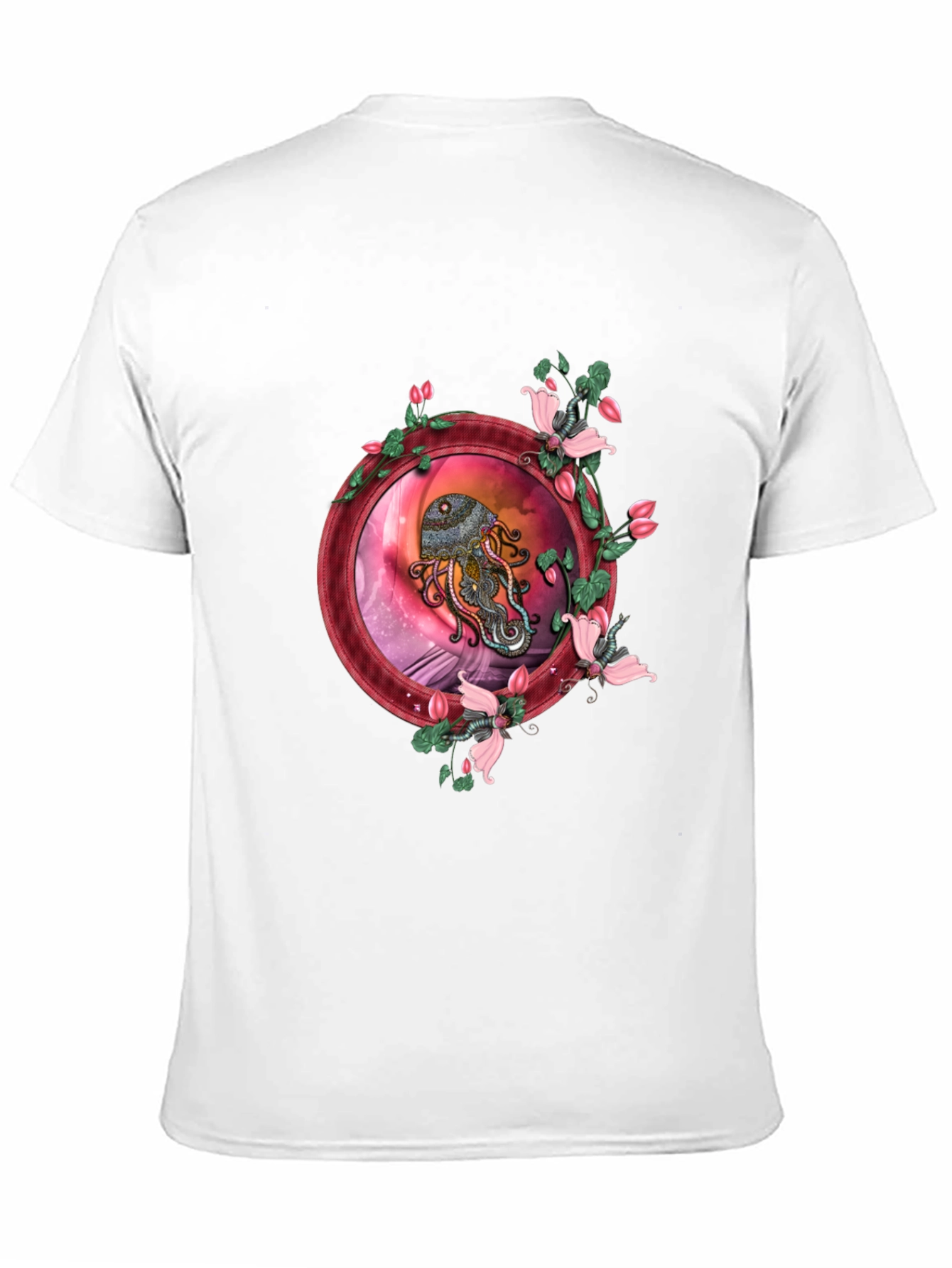 Octopus Floral Graphic Tee - Unique Design