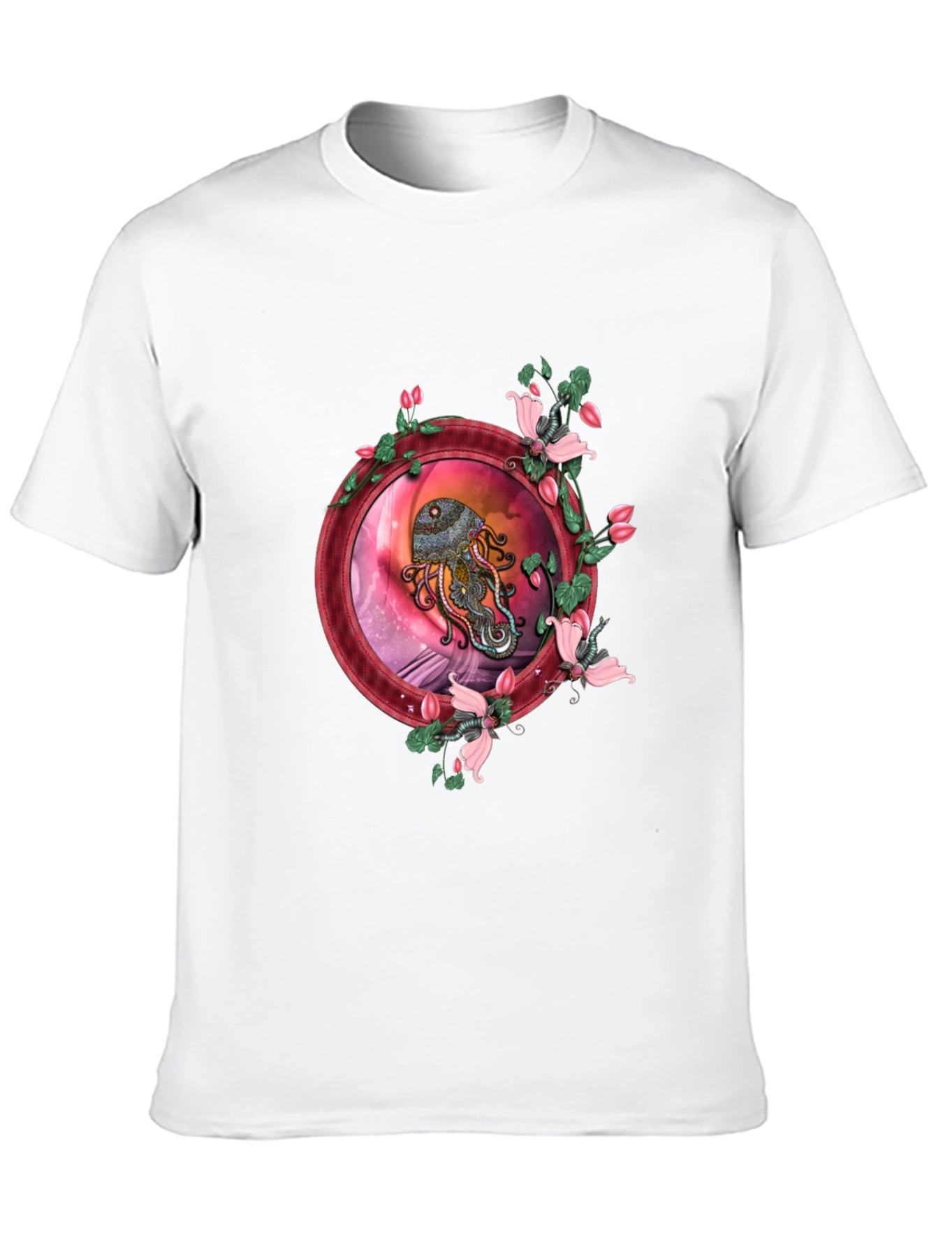 Octopus Floral Graphic Tee - Unique Design