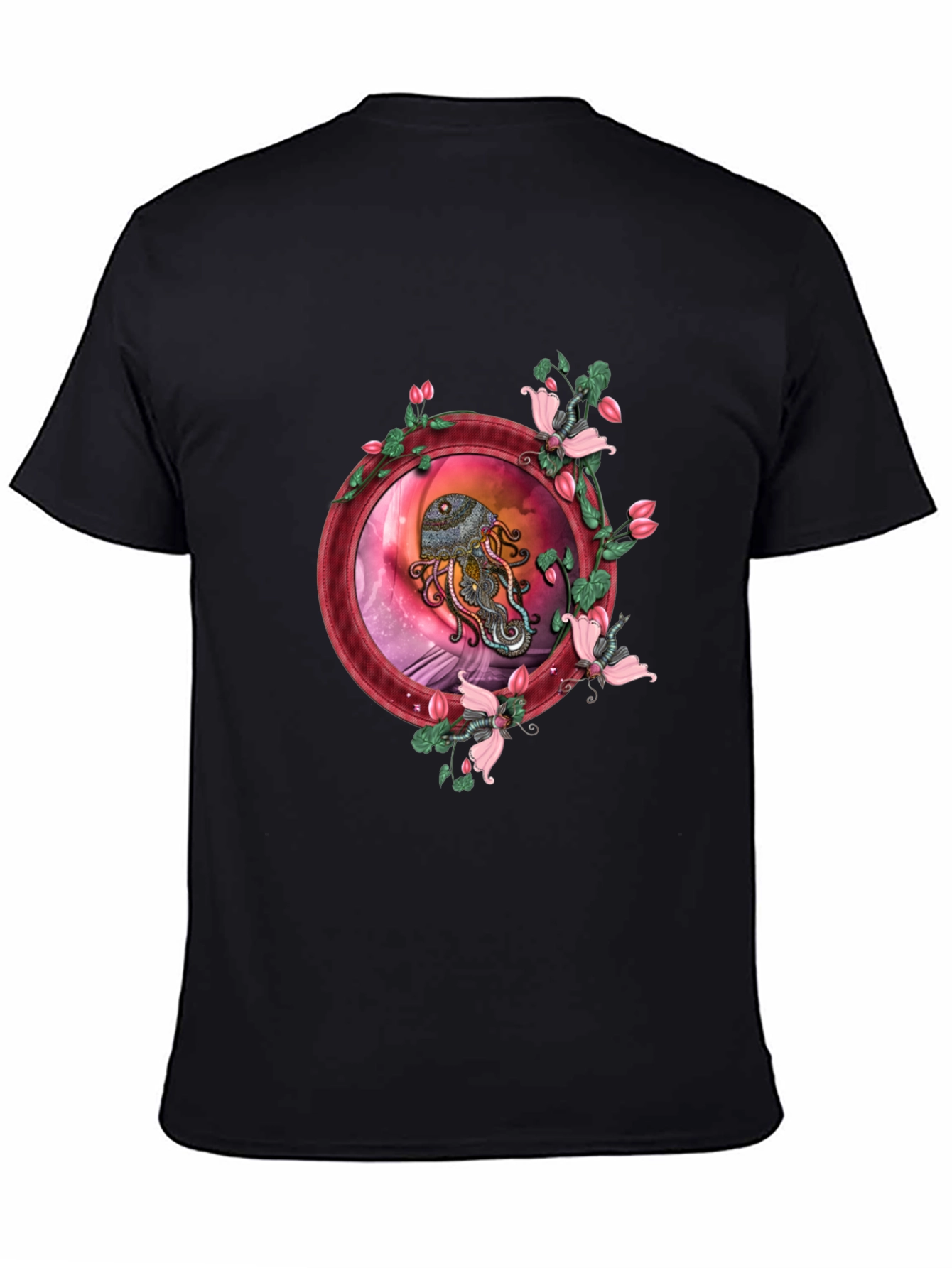 Octopus Floral Graphic Tee - Unique Design
