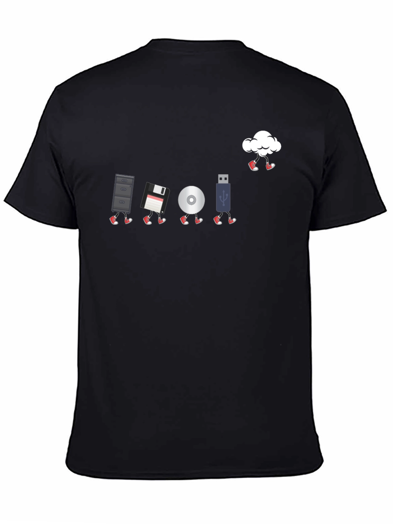 Tech Evolution T-Shirt - Data Storage Humor