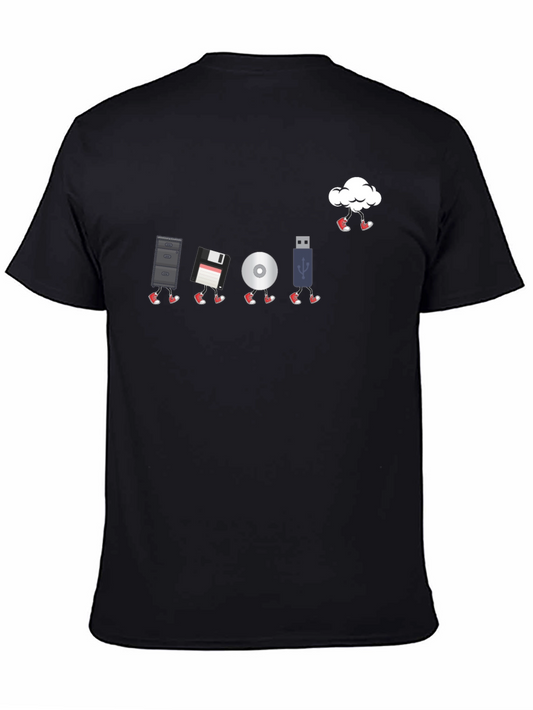 Tech Evolution T-Shirt - Data Storage Humor
