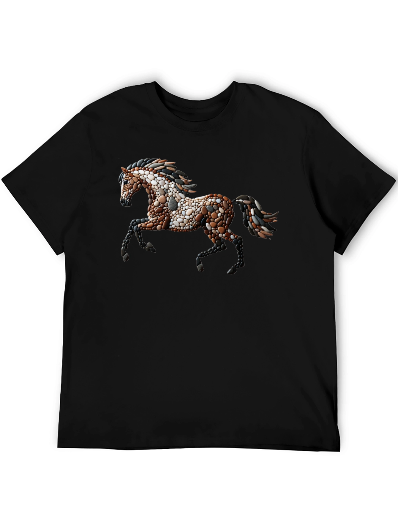 Pebble Horse Graphic Tee - Unique Artistic Design