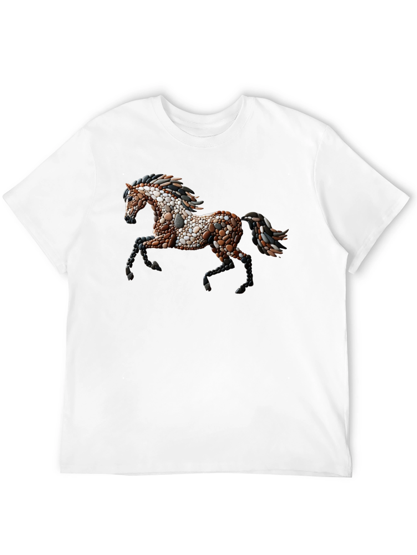 Pebble Horse Graphic Tee - Unique Artistic Design