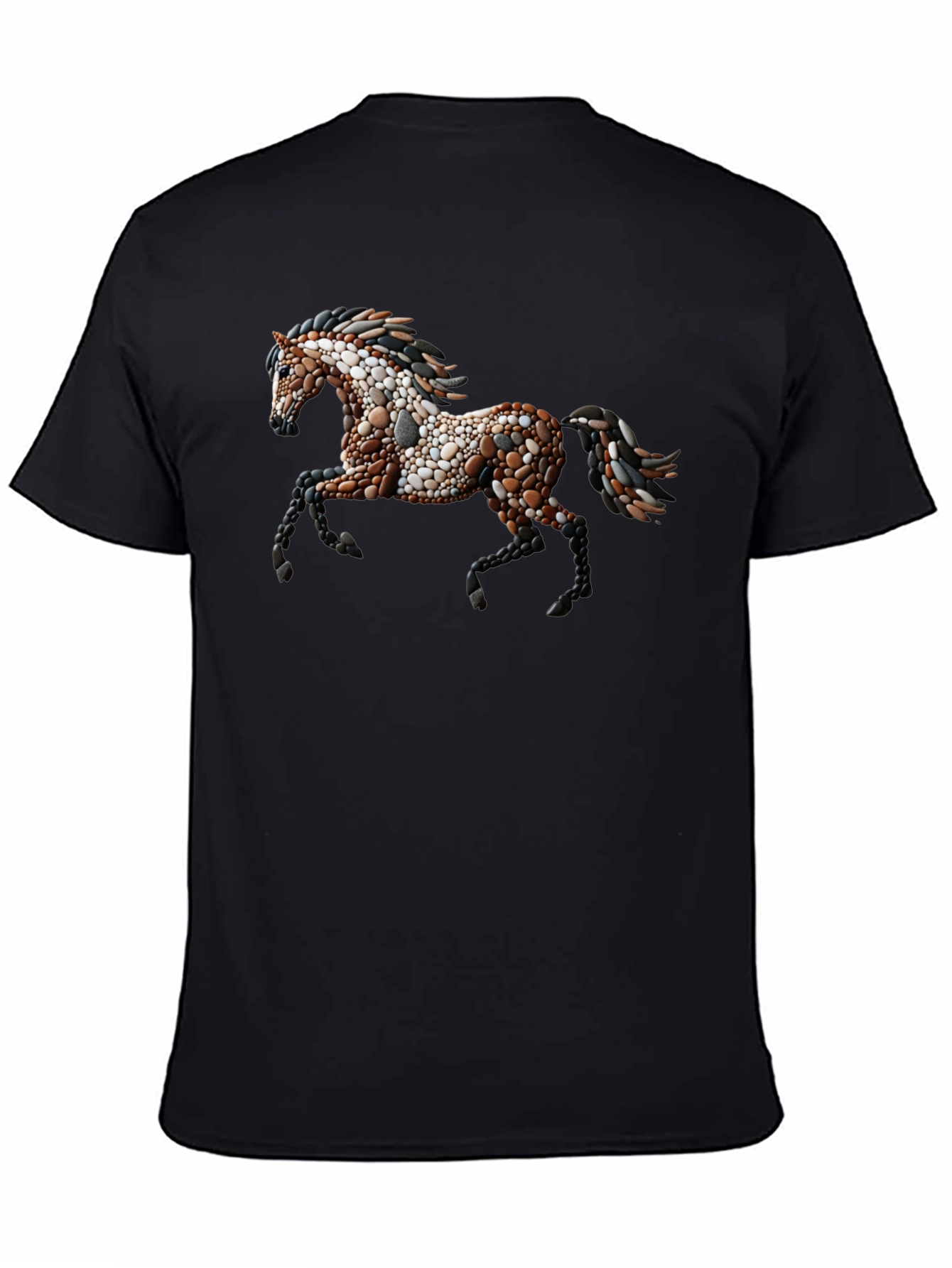Pebble Horse Graphic Tee - Unique Artistic Design