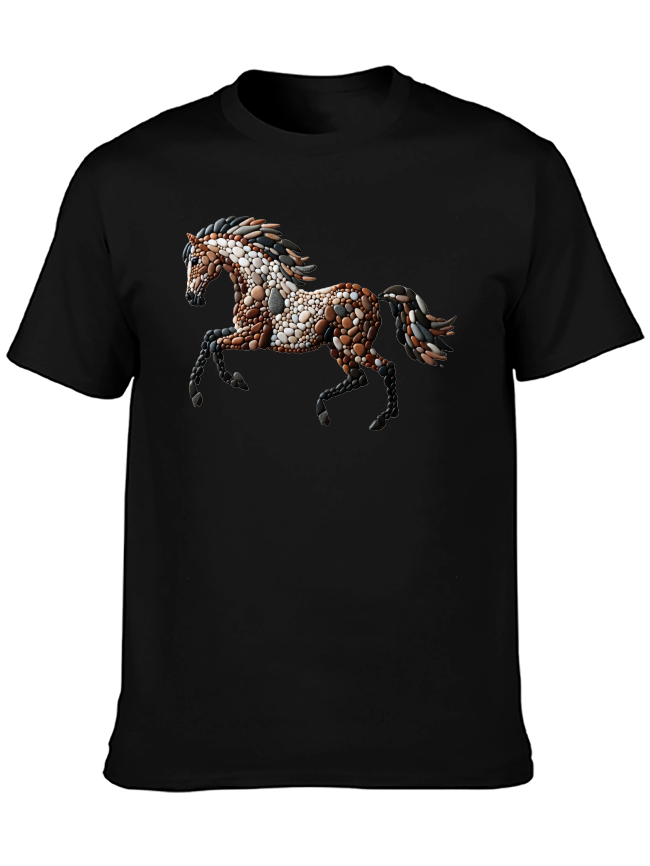 Pebble Horse Graphic Tee - Unique Artistic Design