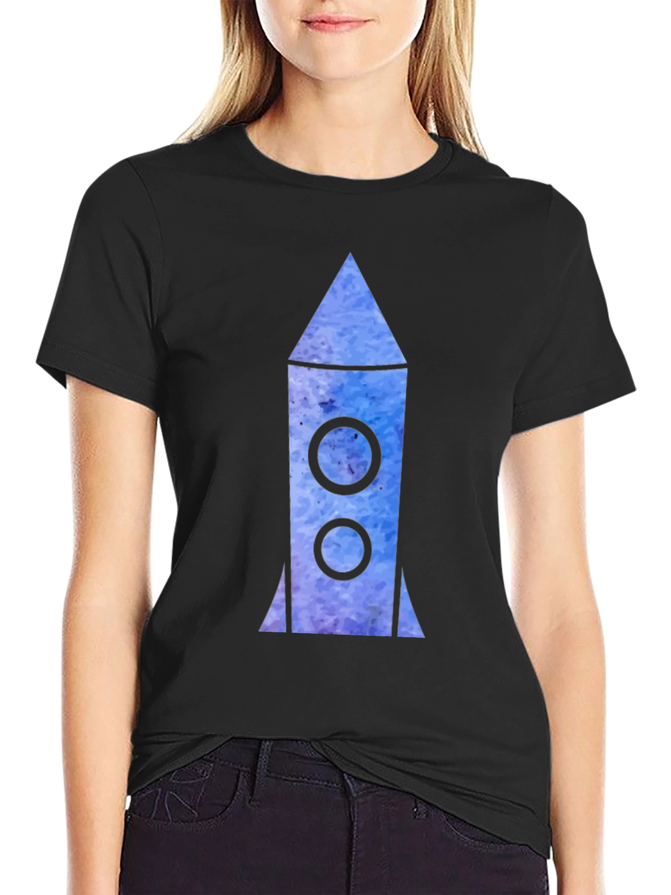 Rocket Graphic Black T-Shirt