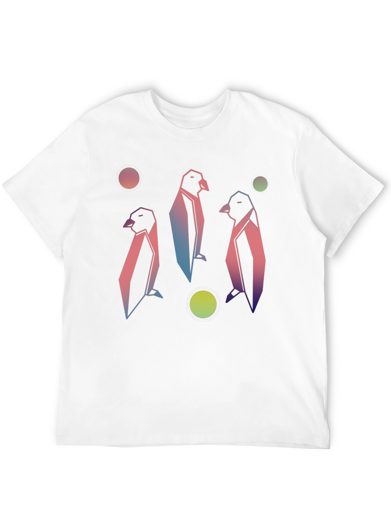 Geometric Penguin Graphic Tee - Trendy Style