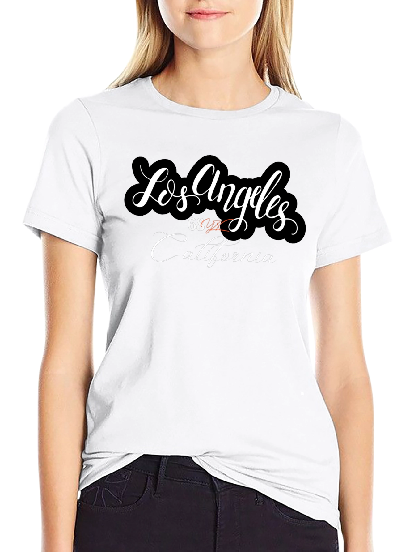Los Angeles California Black Graphic Tee