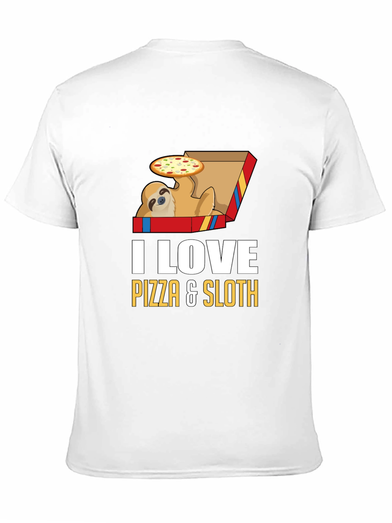 Pizza Sloth Graphic Tee - Funny Casual Shirt