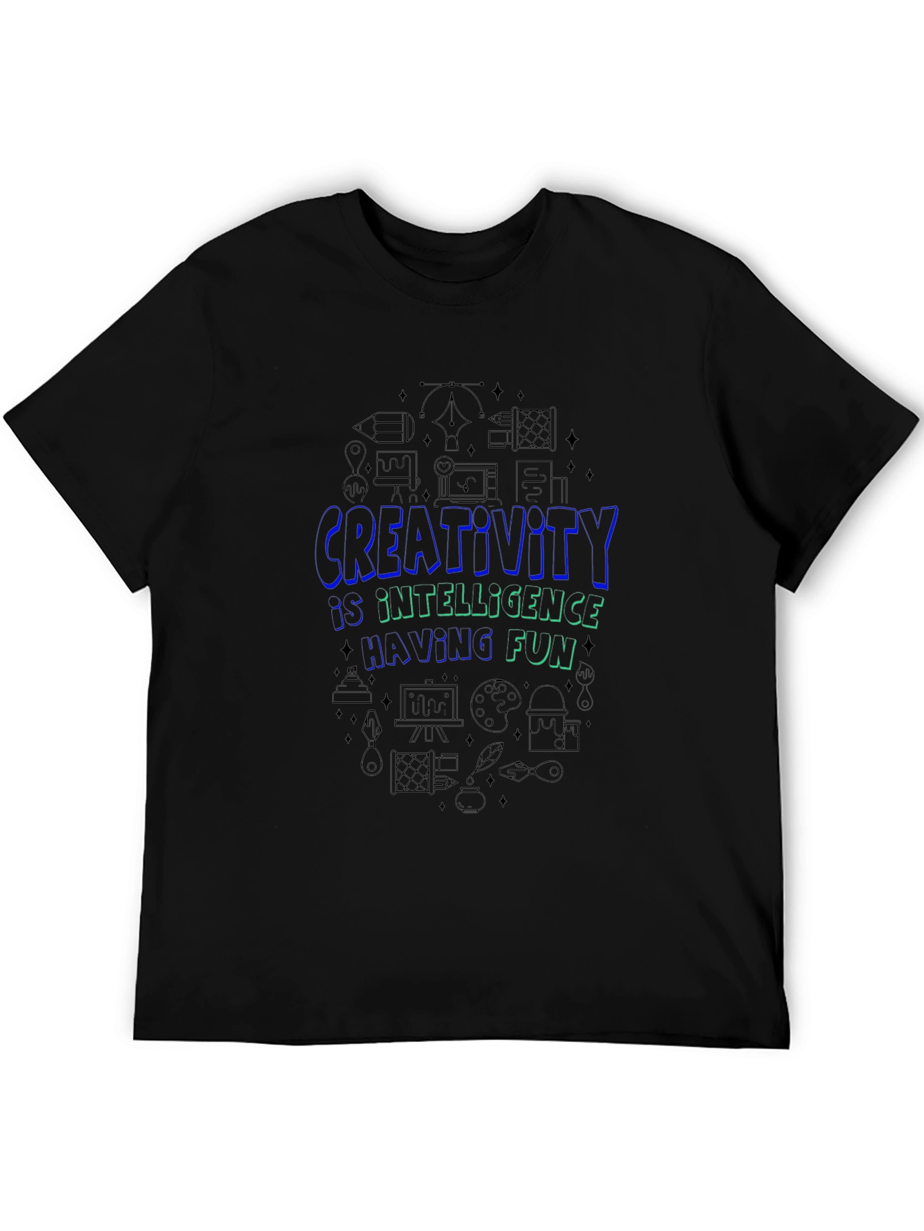 Creativity Intelligence T-Shirt - Fun Black Tee