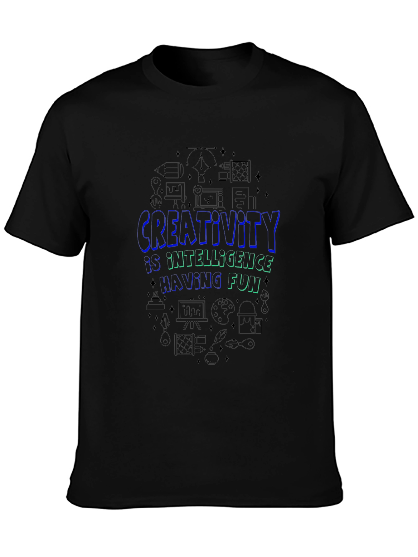 Creativity Intelligence T-Shirt - Fun Black Tee
