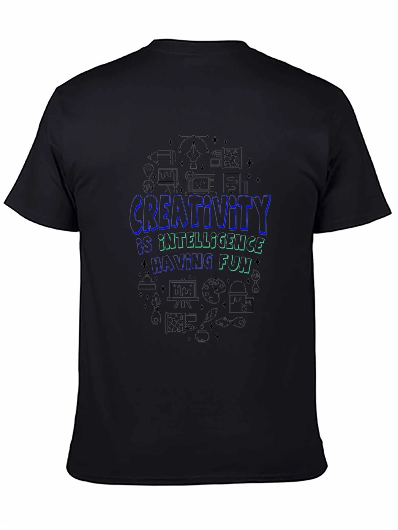 Creativity Intelligence T-Shirt - Fun Black Tee