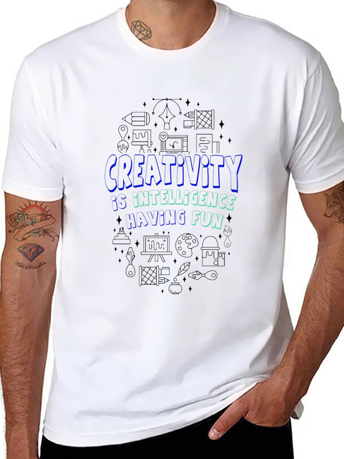 Creativity Intelligence T-Shirt - Fun Black Tee