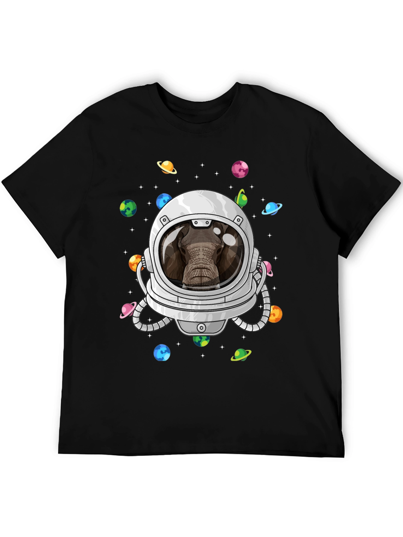 Elephant Astronaut Graphic T-Shirt