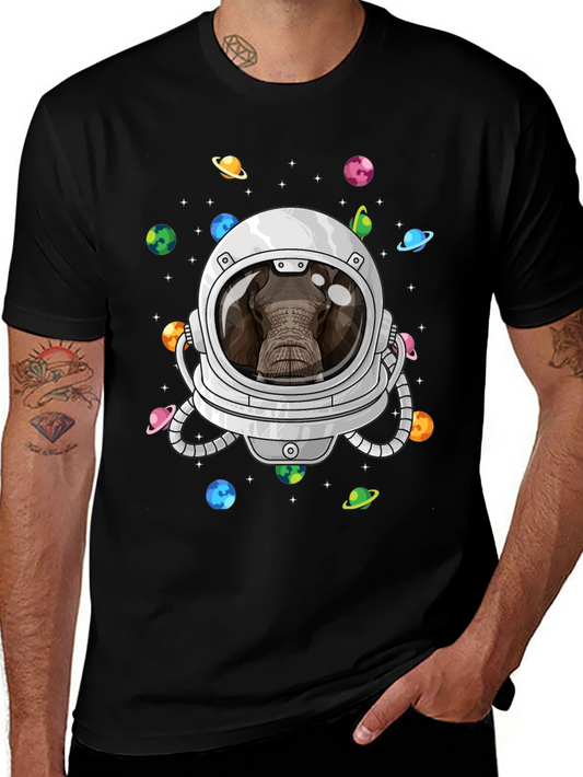 Elephant Astronaut Graphic T-Shirt